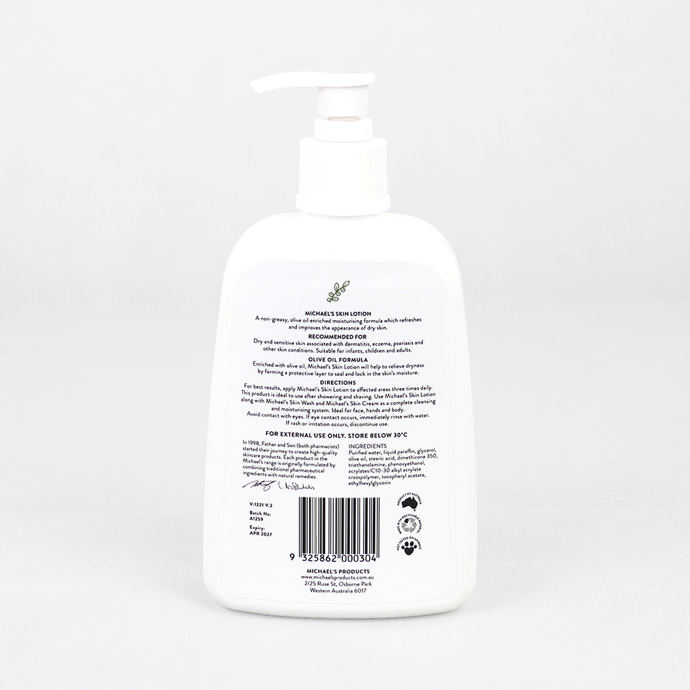 Michael's Skin Lotion Olive Oil Formula 500mL
